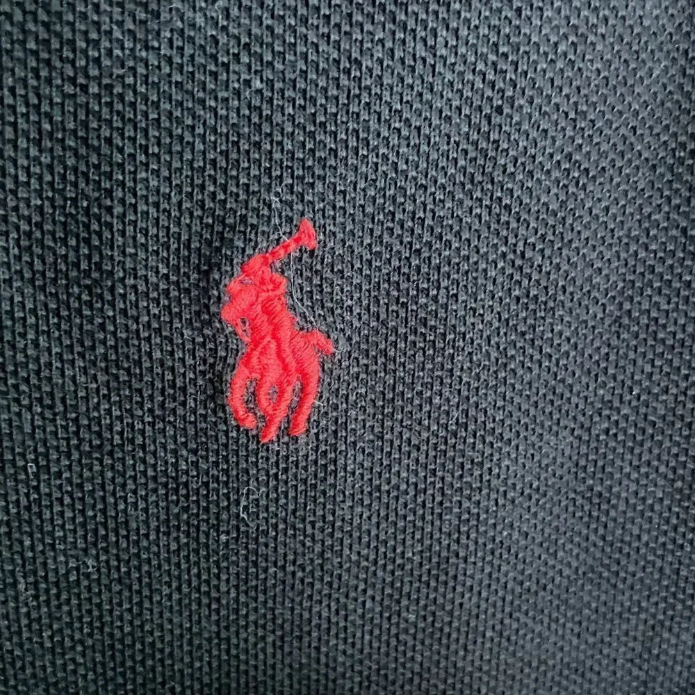 Ralph Lauren Kids Polo Shirt in Black with Red Logo size 7 #744
